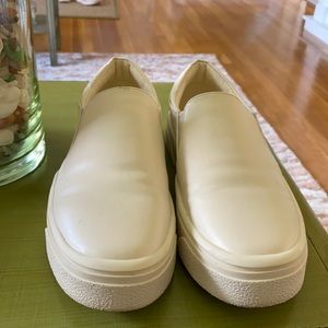 Zara cream color slip on shoes